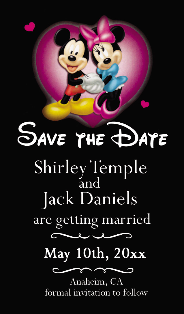 wood magnet disney 25 wood save the date magnet Mickey Minnie save the date 